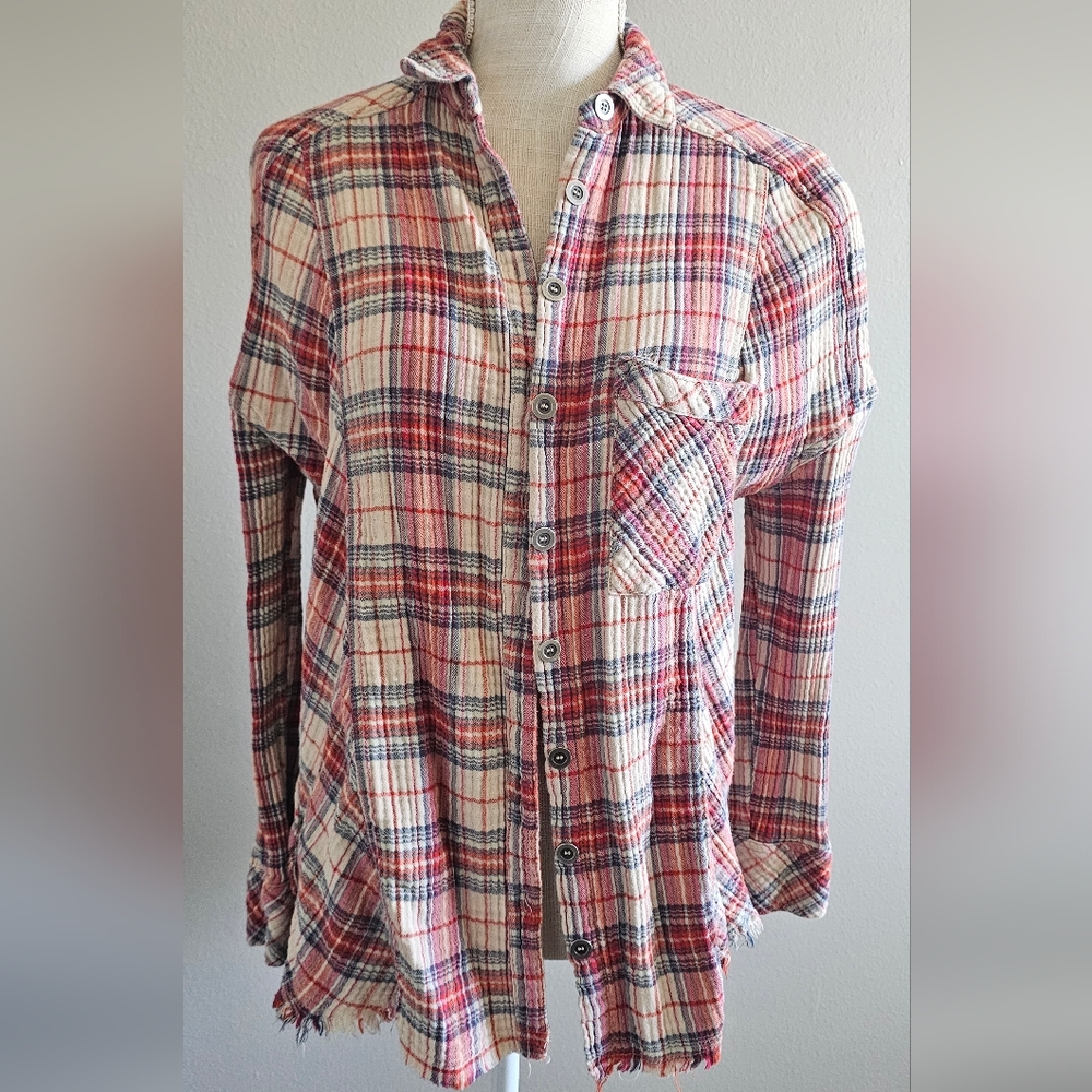 Plaid Button-Up Shirt